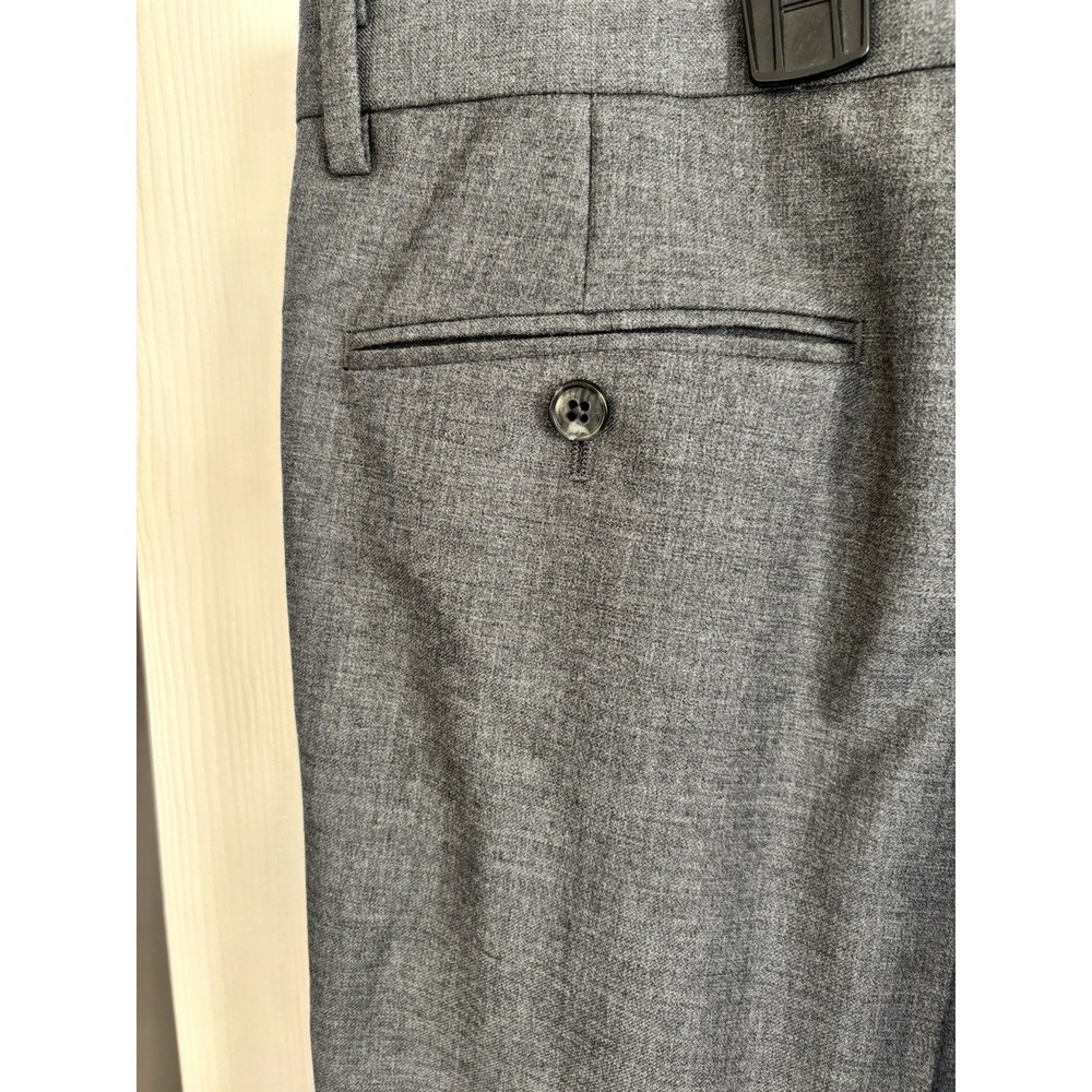 Joseph Abboud JOE Mens 38x29 Dress Pants Straight Gray Heather 100% Wool - Picture 8 of 10